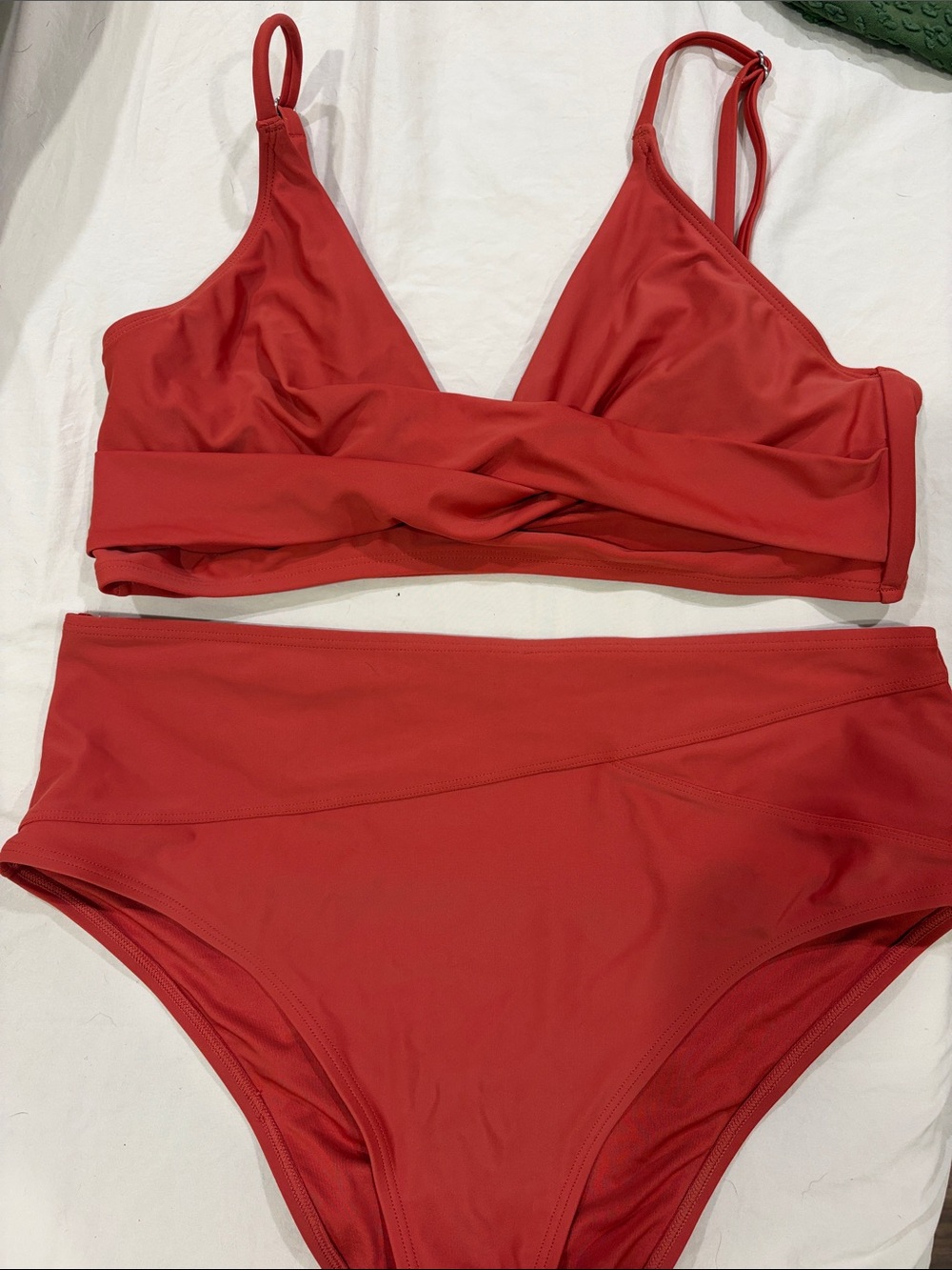 Cupshe Red Twist-Front Bikini Set